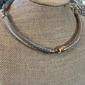 VTG~ Stocko Silver and Gold twist necklace